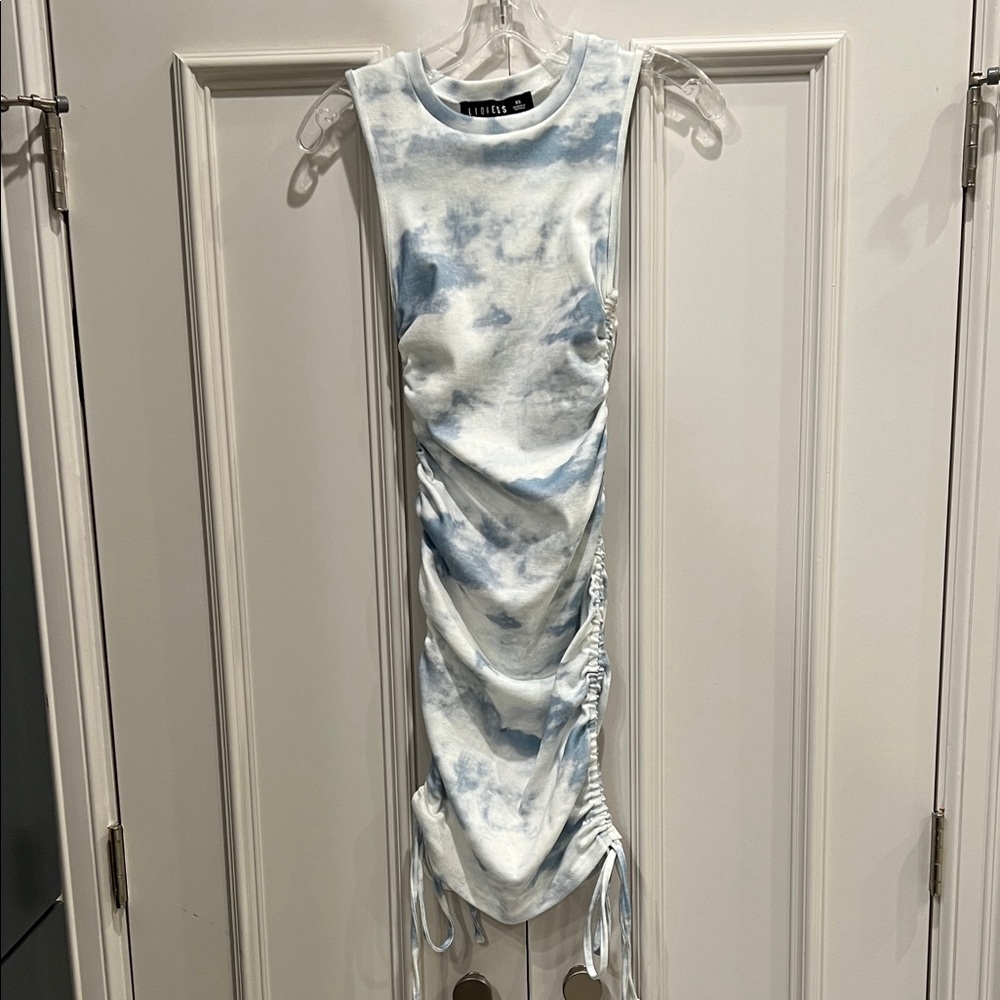 Lioness Sky Blue and White Cloud Dress